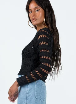 Princess Polly Lyndale Sweater  Black Cheap