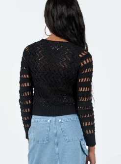 Princess Polly Lyndale Sweater  Black Cheap