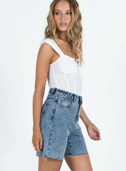 Princess Polly Lyndsey Longlineshorts Denim Flash Sale