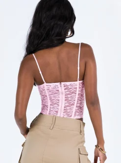 Princess Polly Lynell Corset Top Pink New