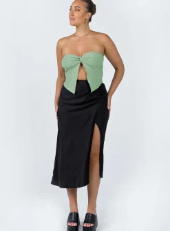 Princess Polly Mabel Midi Skirt  Black Flash Sale