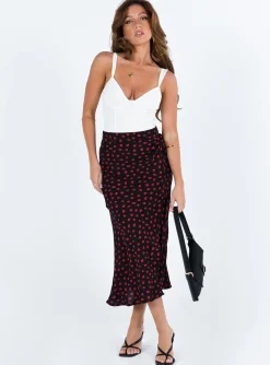 Princess Polly Mabel Midi Skirt Petite Black Cheap