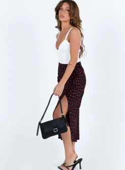 Princess Polly Mabel Midi Skirt Petite Black Cheap