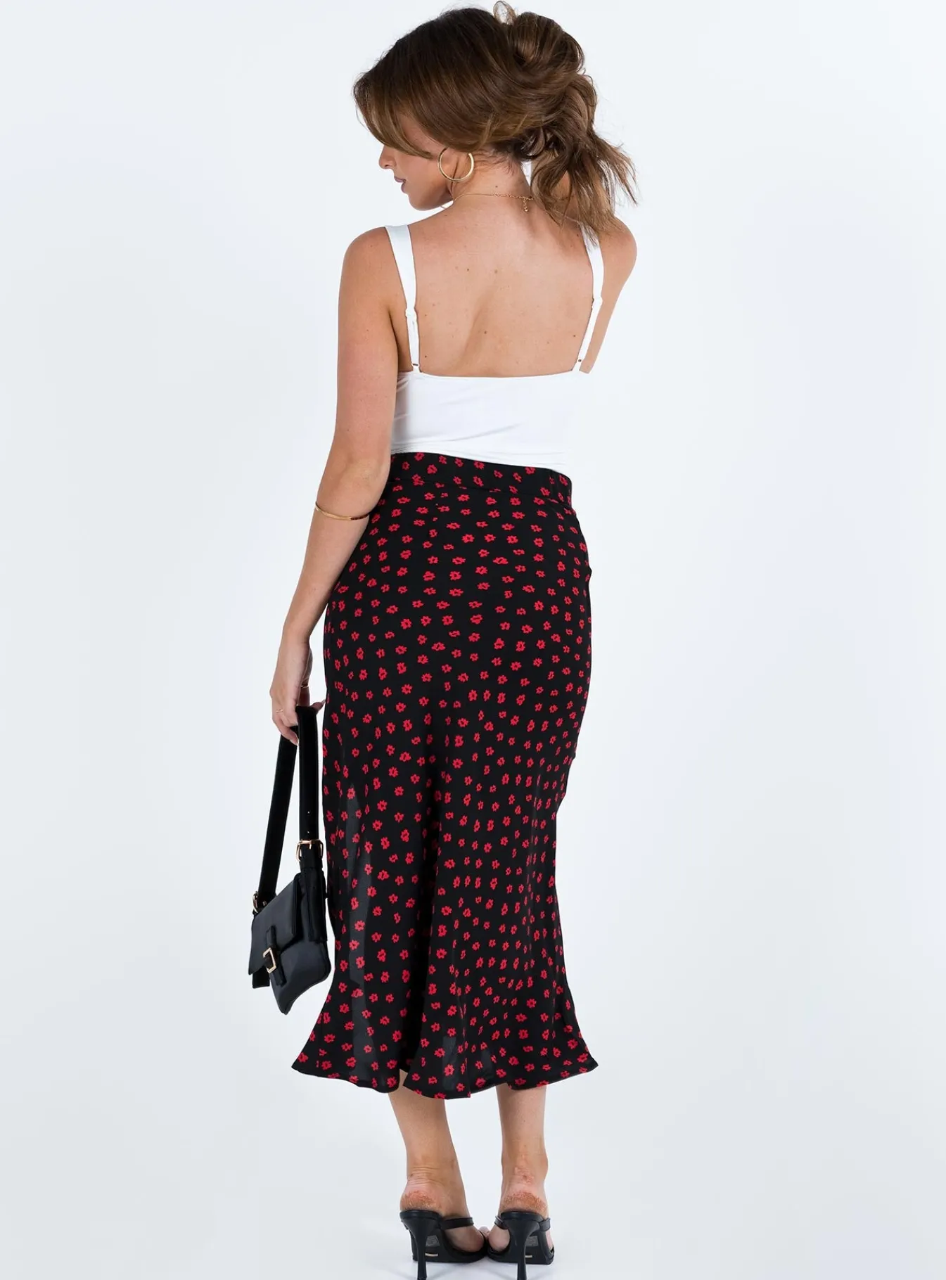 Princess Polly Mabel Midi Skirt Petite Black Cheap