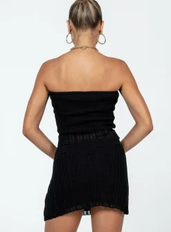 Princess Polly Macaulay Knit Mini Skirt Black Store