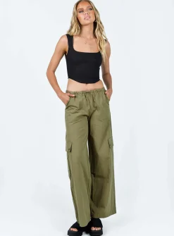 Princess Polly Mackey Cargo Utility Pants Khaki New
