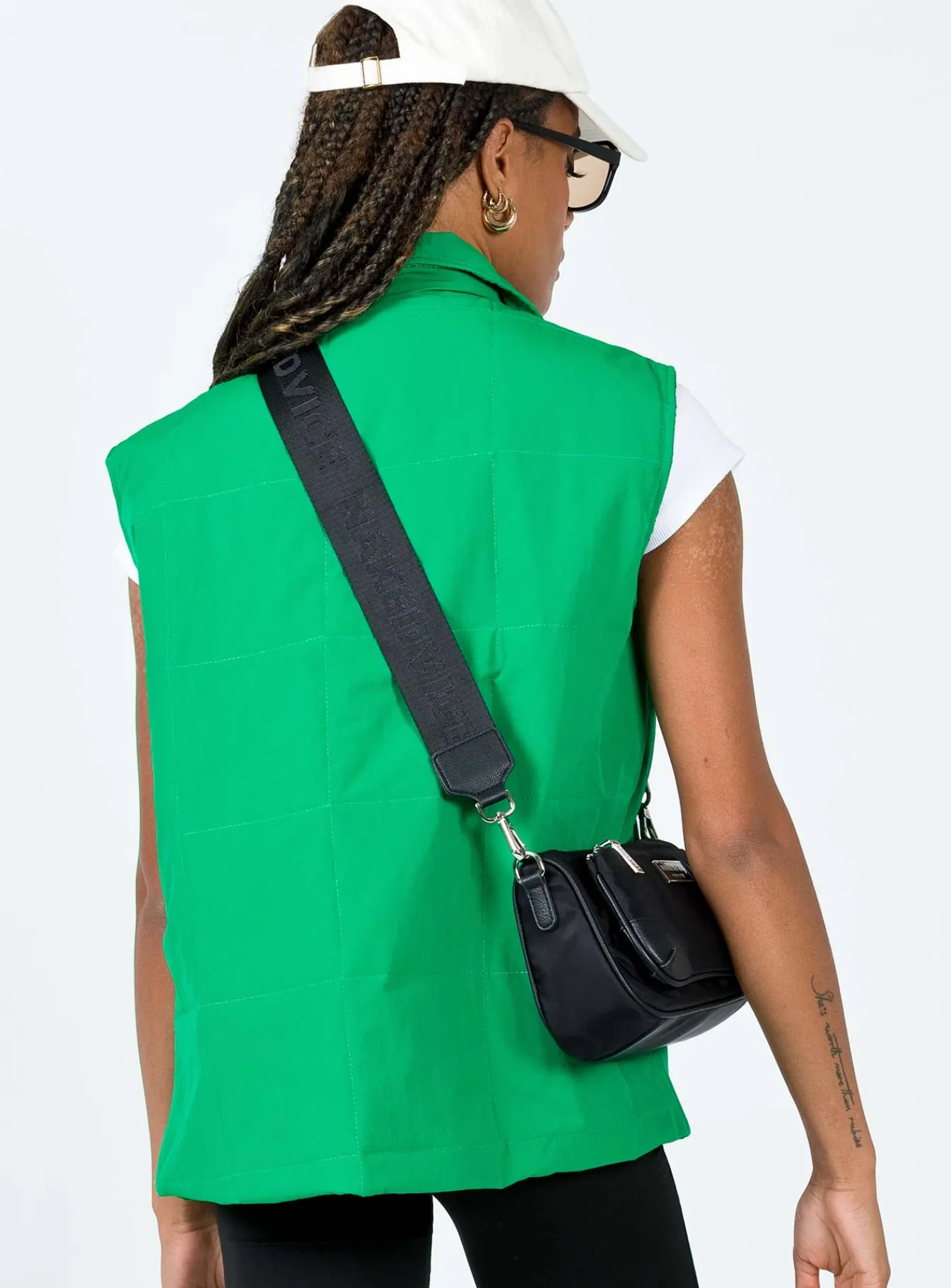 Princess Polly Madi Puffer Vest Green Flash Sale