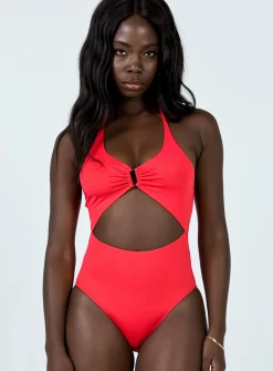 Princess Polly Madiha Bodysuit Red Discount