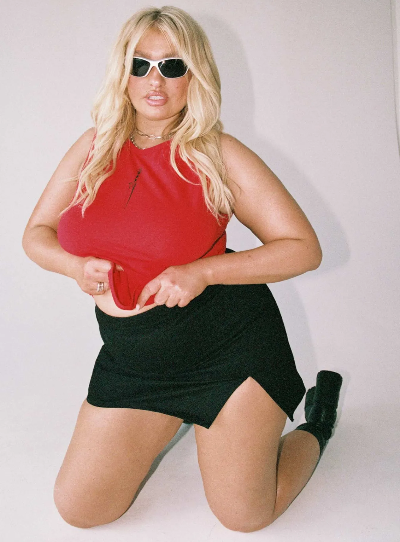 Princess Polly Madison Mini Skirtcurve Black New