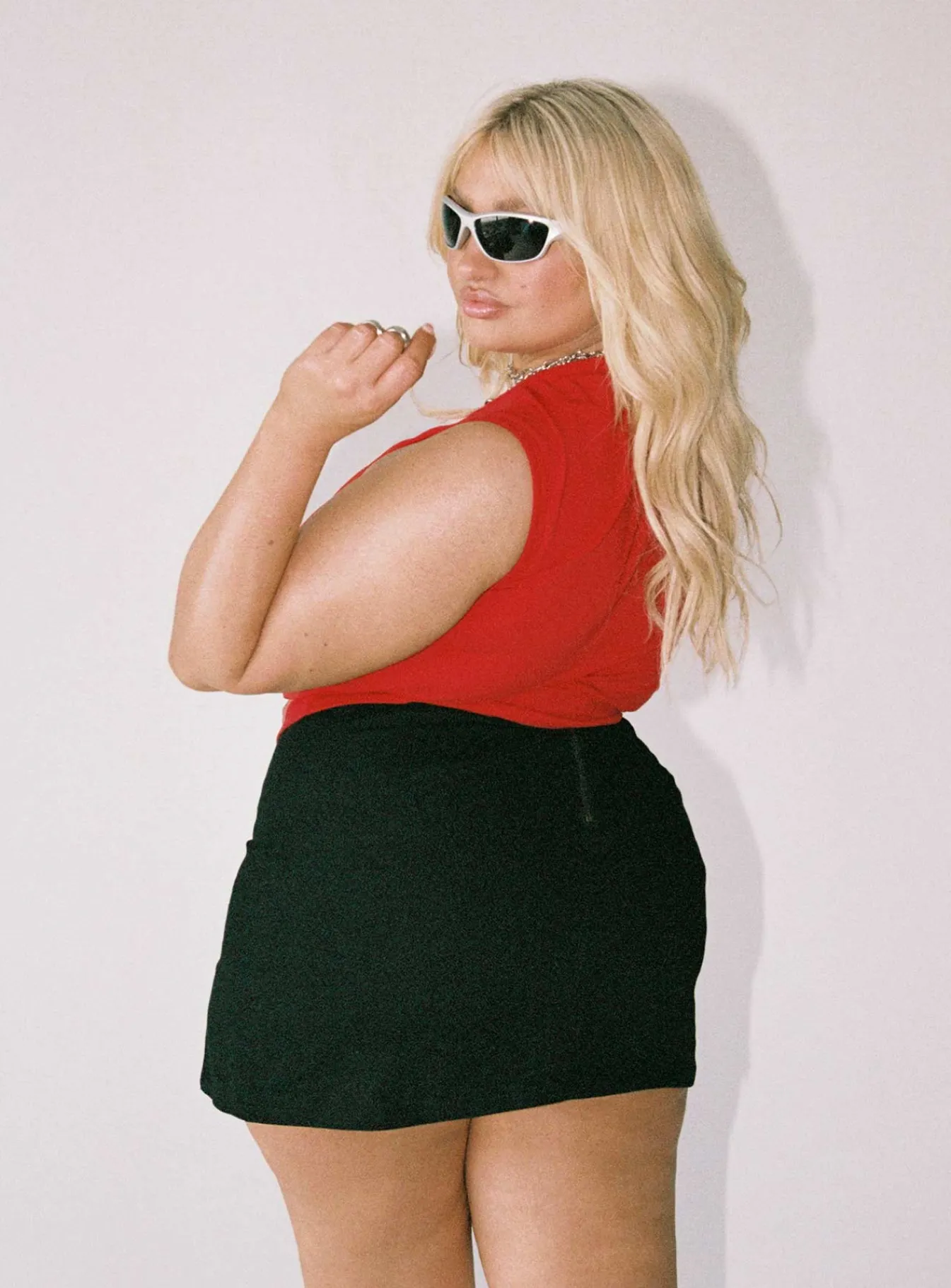 Princess Polly Madison Mini Skirtcurve Black New