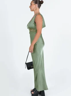 Princess Polly Madon Maxi Dress  Sage Discount