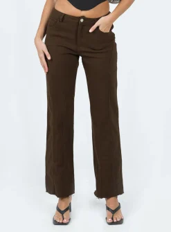 Princess Polly Magil Pants  Brown Store
