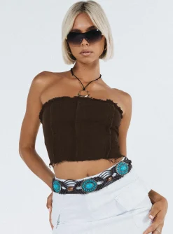 Princess Polly Magil Top  Brown New