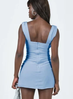 Princess Polly Mahalia Mini Dress Blue Cheap