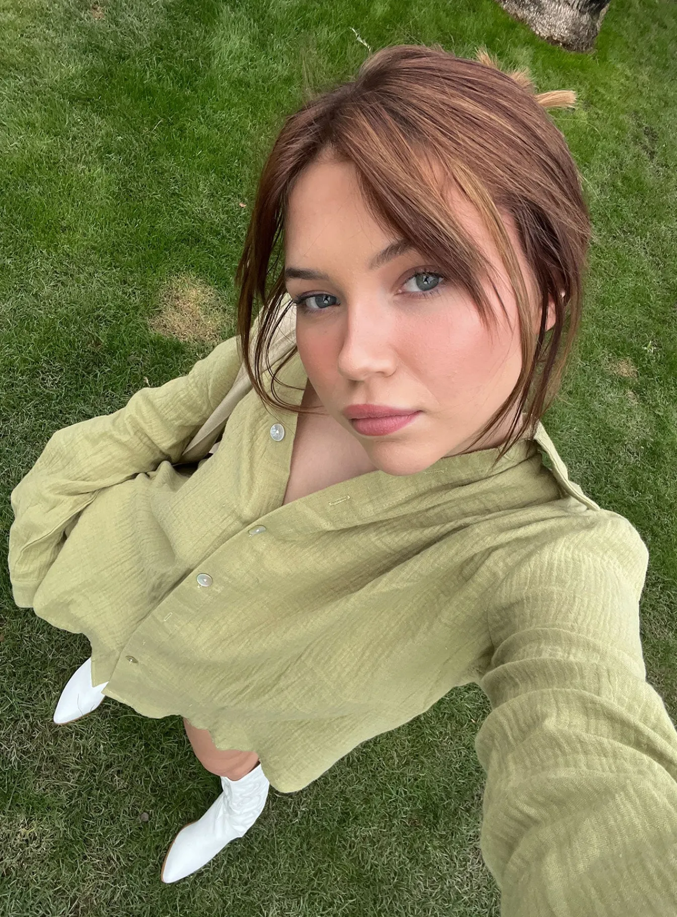 Princess Polly Mahalia Shirt Green Best