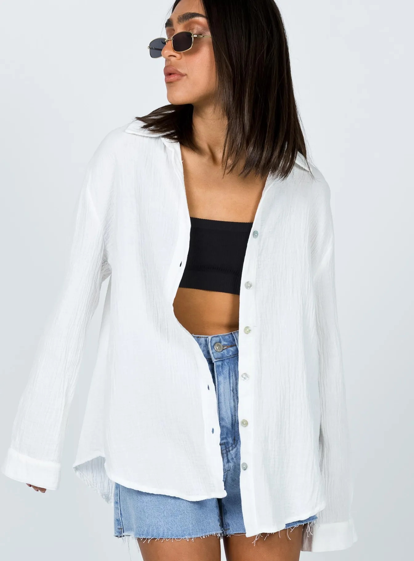 Princess Polly Mahalia Shirt White Store