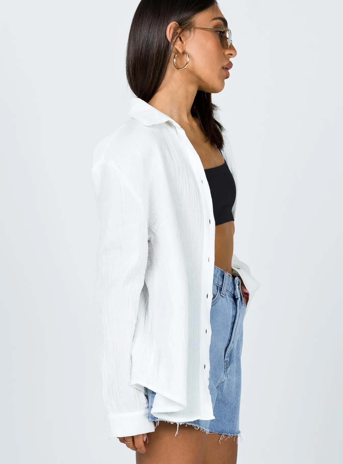 Princess Polly Mahalia Shirt White Store