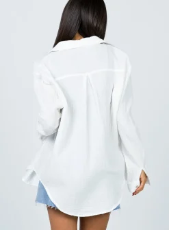 Princess Polly Mahalia Shirt White Store