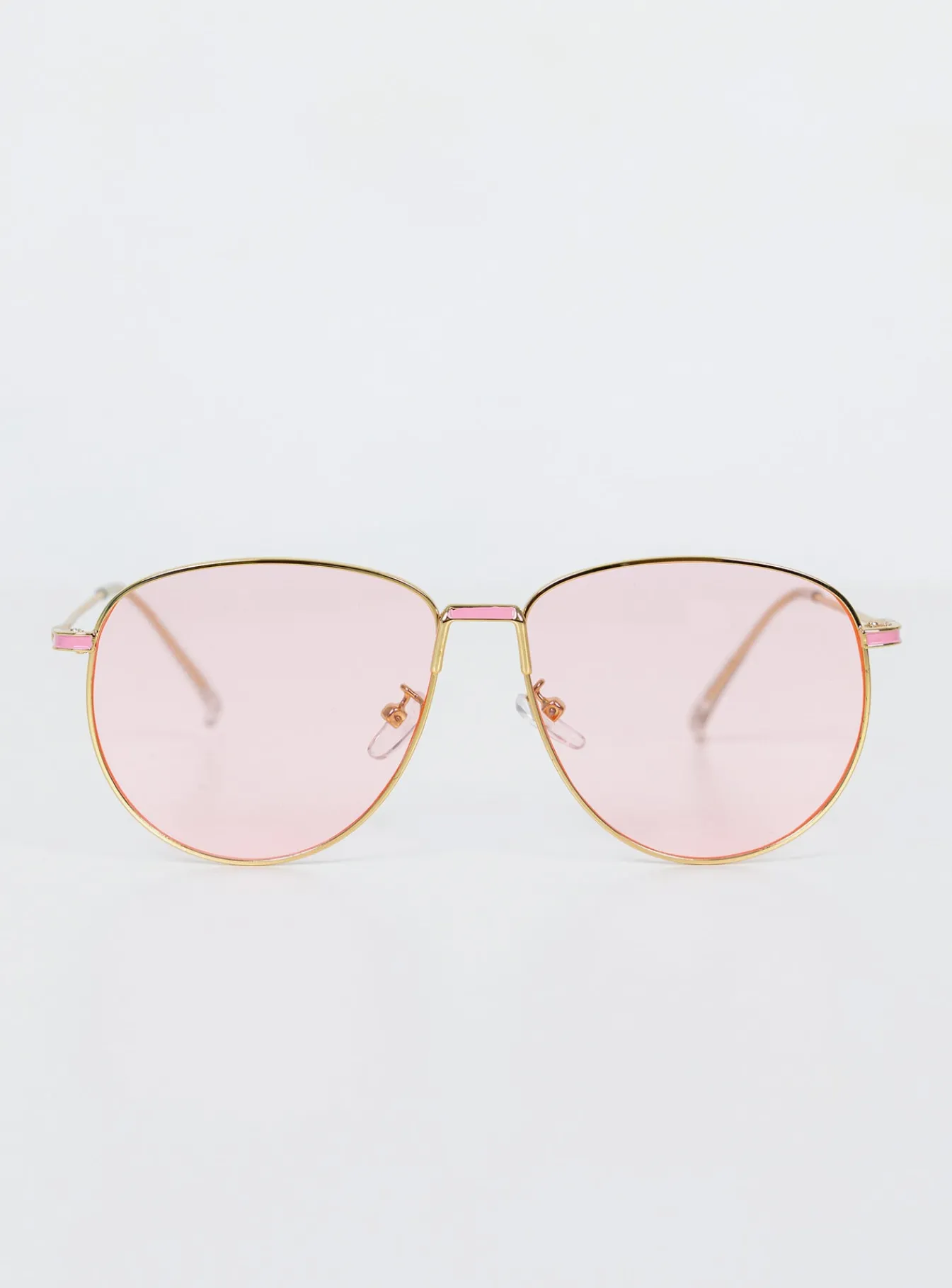 Princess Polly Mai Aviator Sunglasses Dark Pink Hot