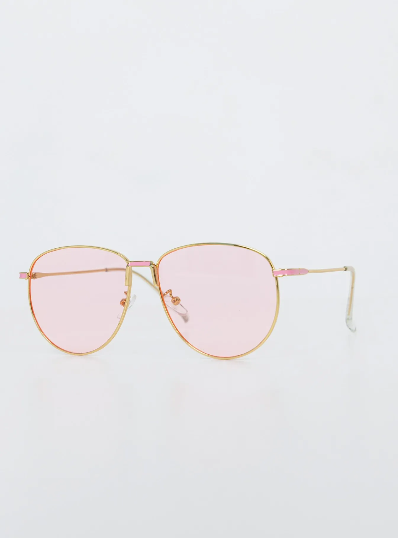 Princess Polly Mai Aviator Sunglasses Dark Pink Hot