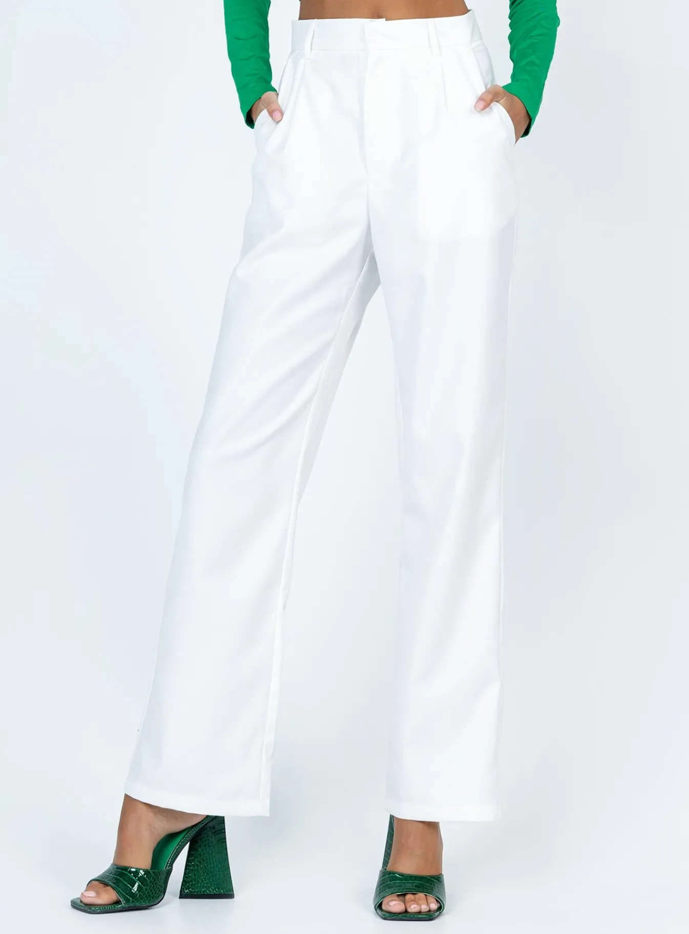 Princess Polly Maiah Pants White Hot