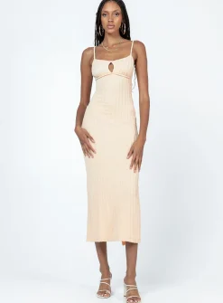 Princess Polly Maila Midi Dress Beige Best