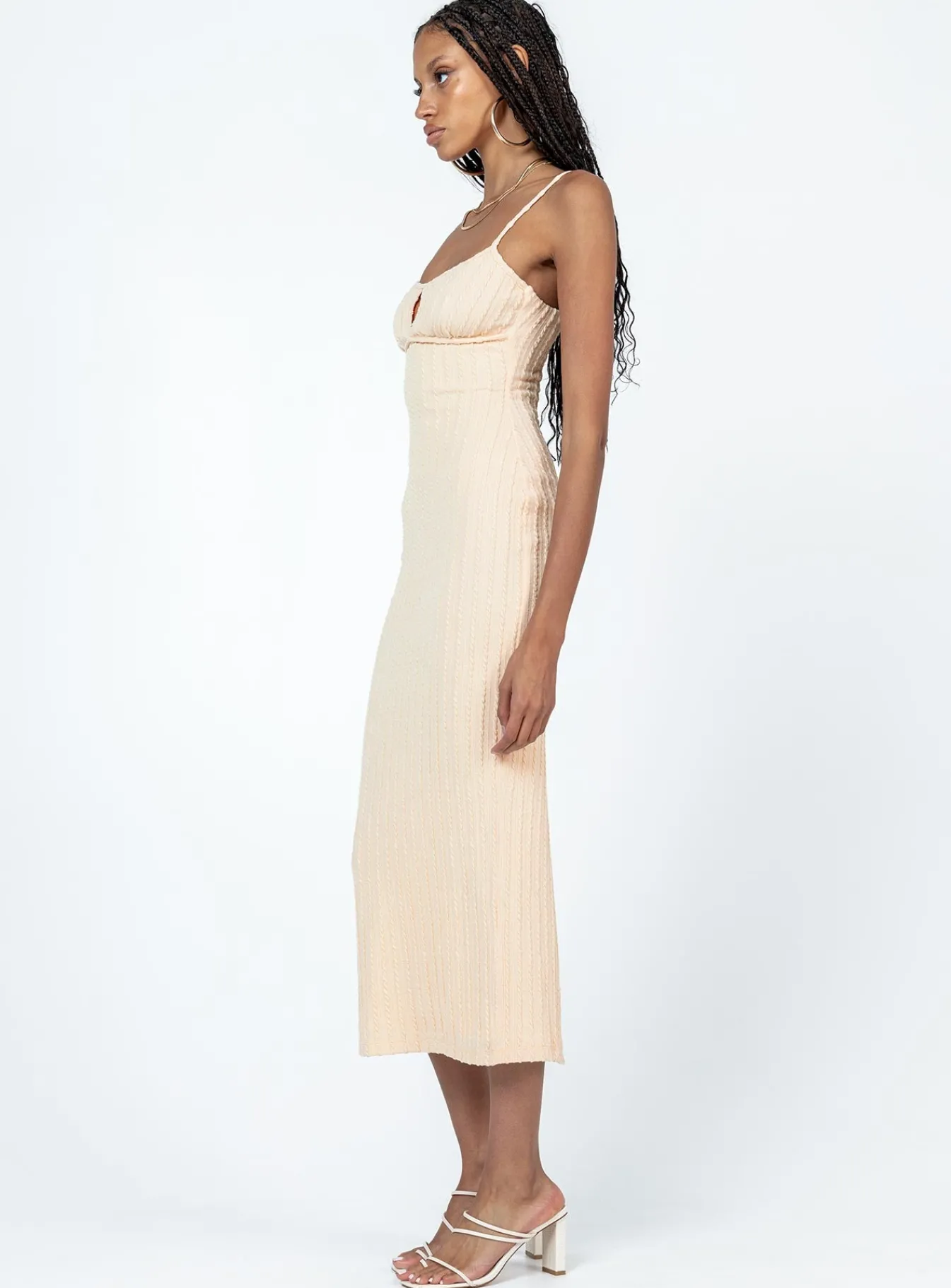Princess Polly Maila Midi Dress Beige Best