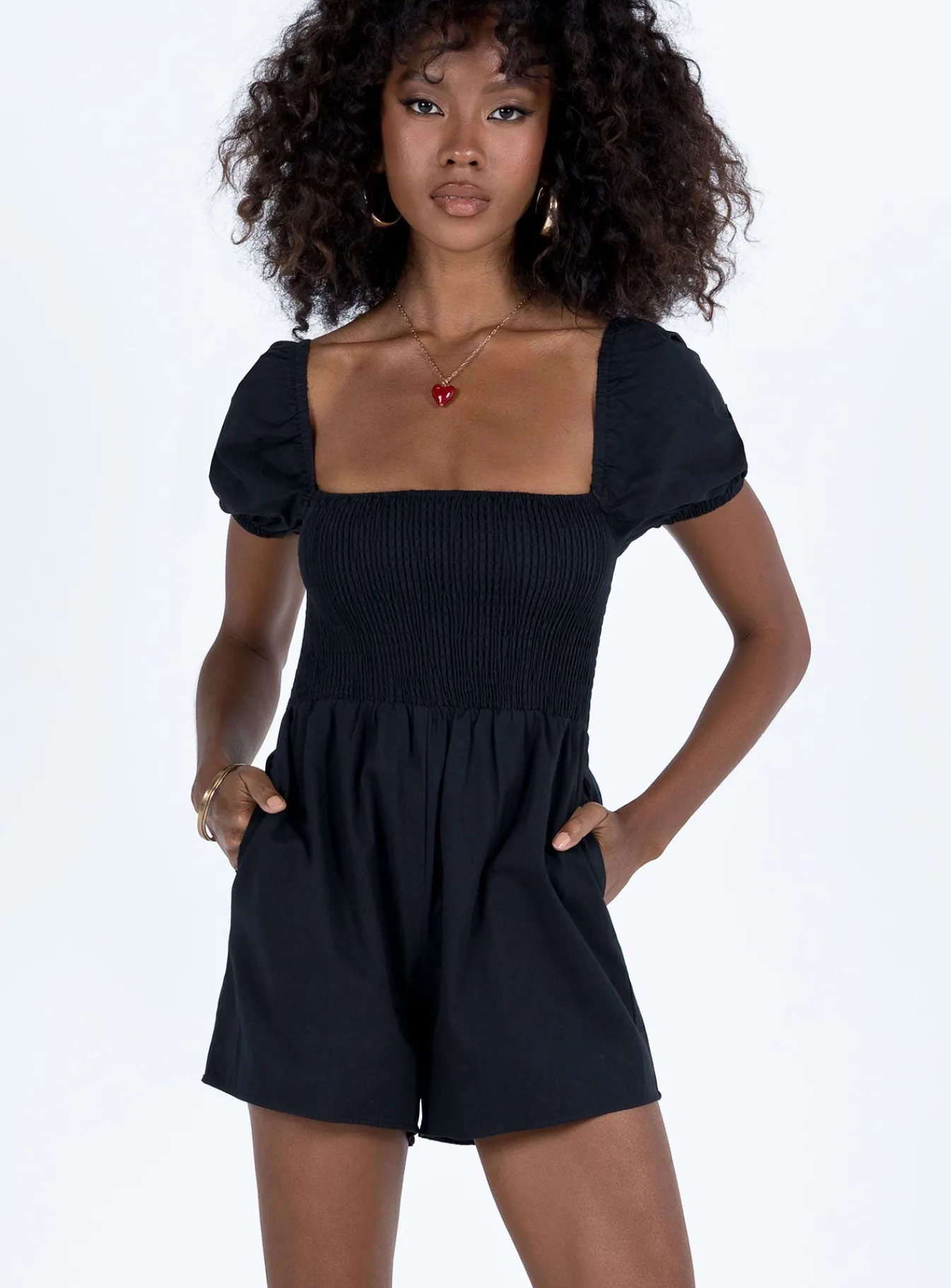 Princess Polly Maimie Romper Black Discount