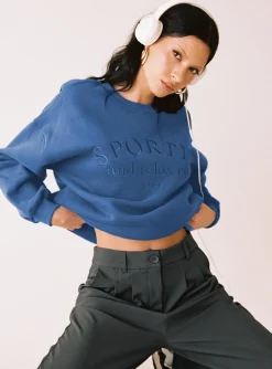 Princess Polly Major League Sweatshirt Navy Fashion