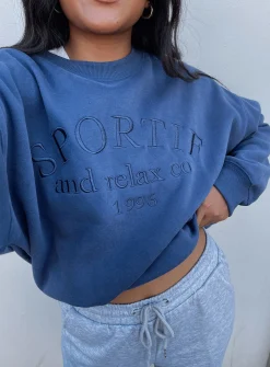 Princess Polly Major League Sweatshirt Navy Fashion