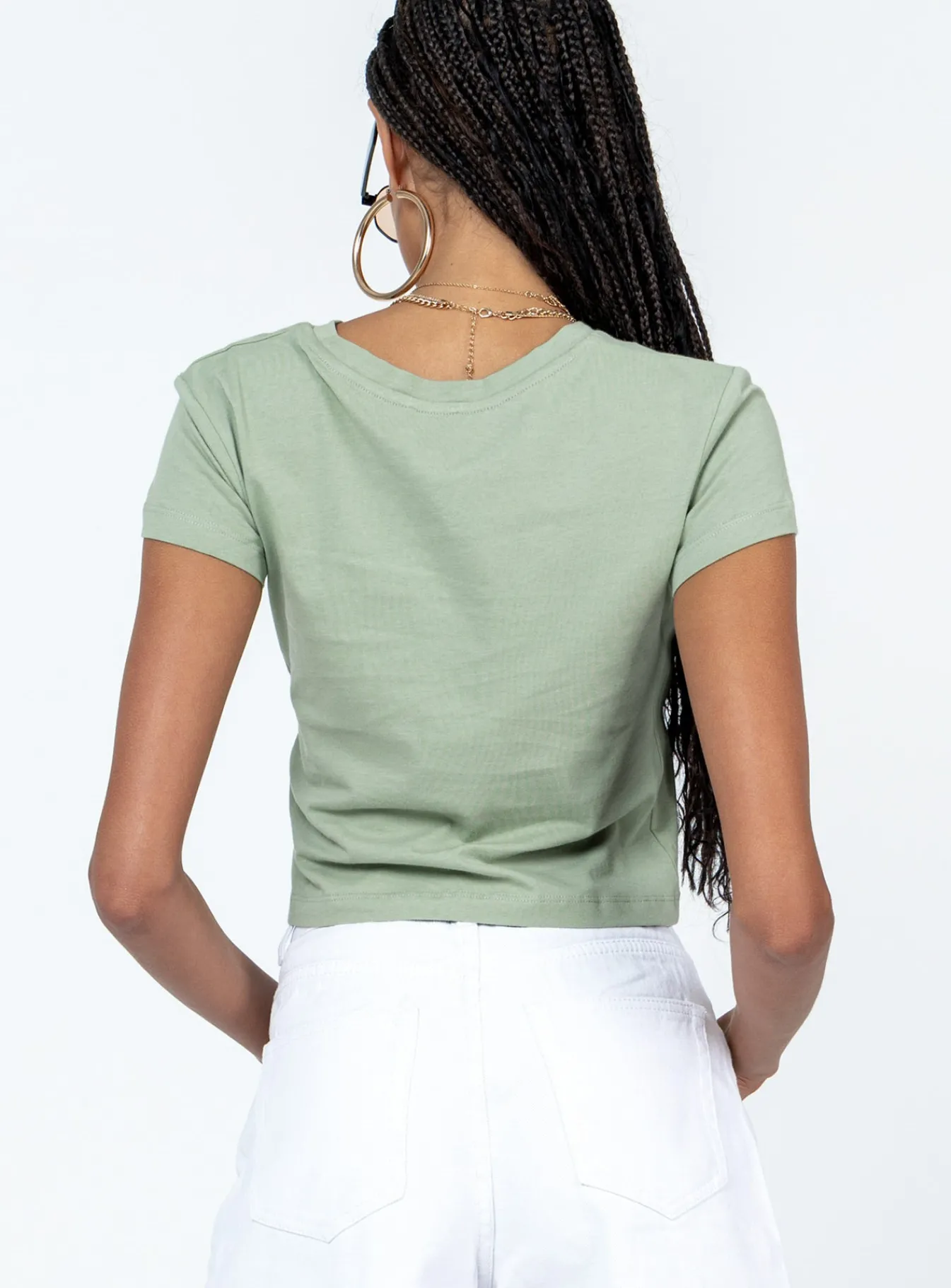 Princess Polly Make Art Tee Green Cheap
