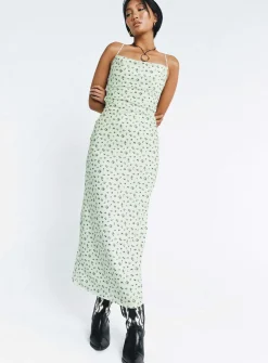 Princess Polly Malabar Maxi Dress  Mint / Floral Sale