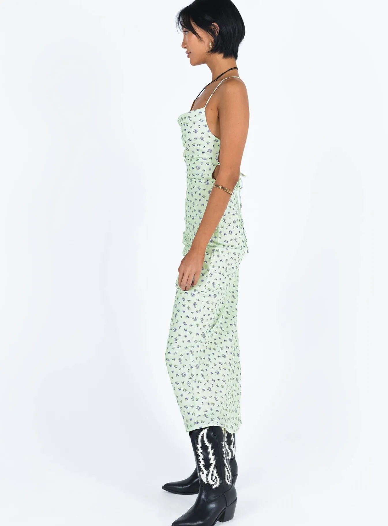 Princess Polly Malabar Maxi Dress Mint / Floral Sale