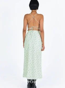 Princess Polly Malabar Maxi Dress Mint / Floral Sale