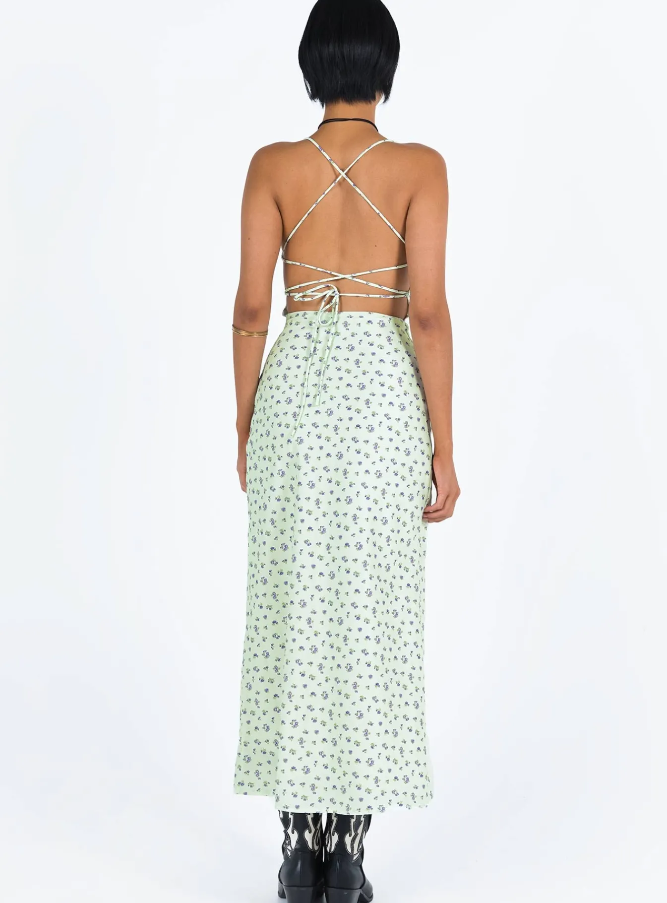 Princess Polly Malabar Maxi Dress Mint / Floral Sale