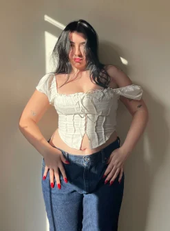 Princess Polly Malany Corset Top Ivory Online