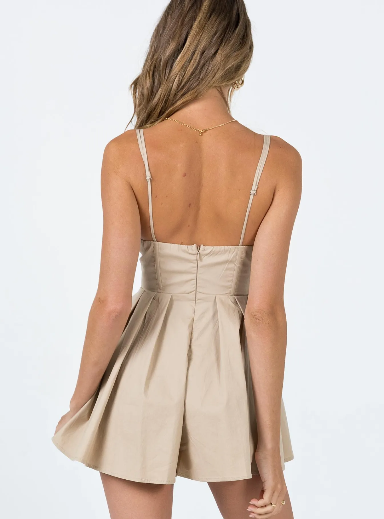 Princess Polly Malcom Romper Beige Outlet