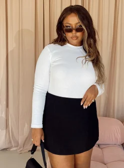 Princess Polly Maleny Long Sleeve Bodysuitcurve   White Sale