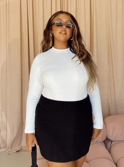 Princess Polly Maleny Long Sleeve Bodysuitcurve   White Sale