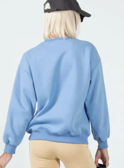 Princess Polly Malibu Athletics Sweatshirt  Blue Flash Sale