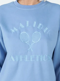 Princess Polly Malibu Athletics Sweatshirt  Blue Flash Sale