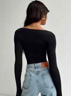 Princess Polly Malllard Bodysuit  Black Fashion