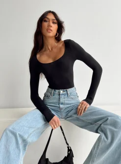 Princess Polly Malllard Bodysuit  Black Fashion