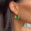 Princess Polly Mallow Earrings  Green Hot