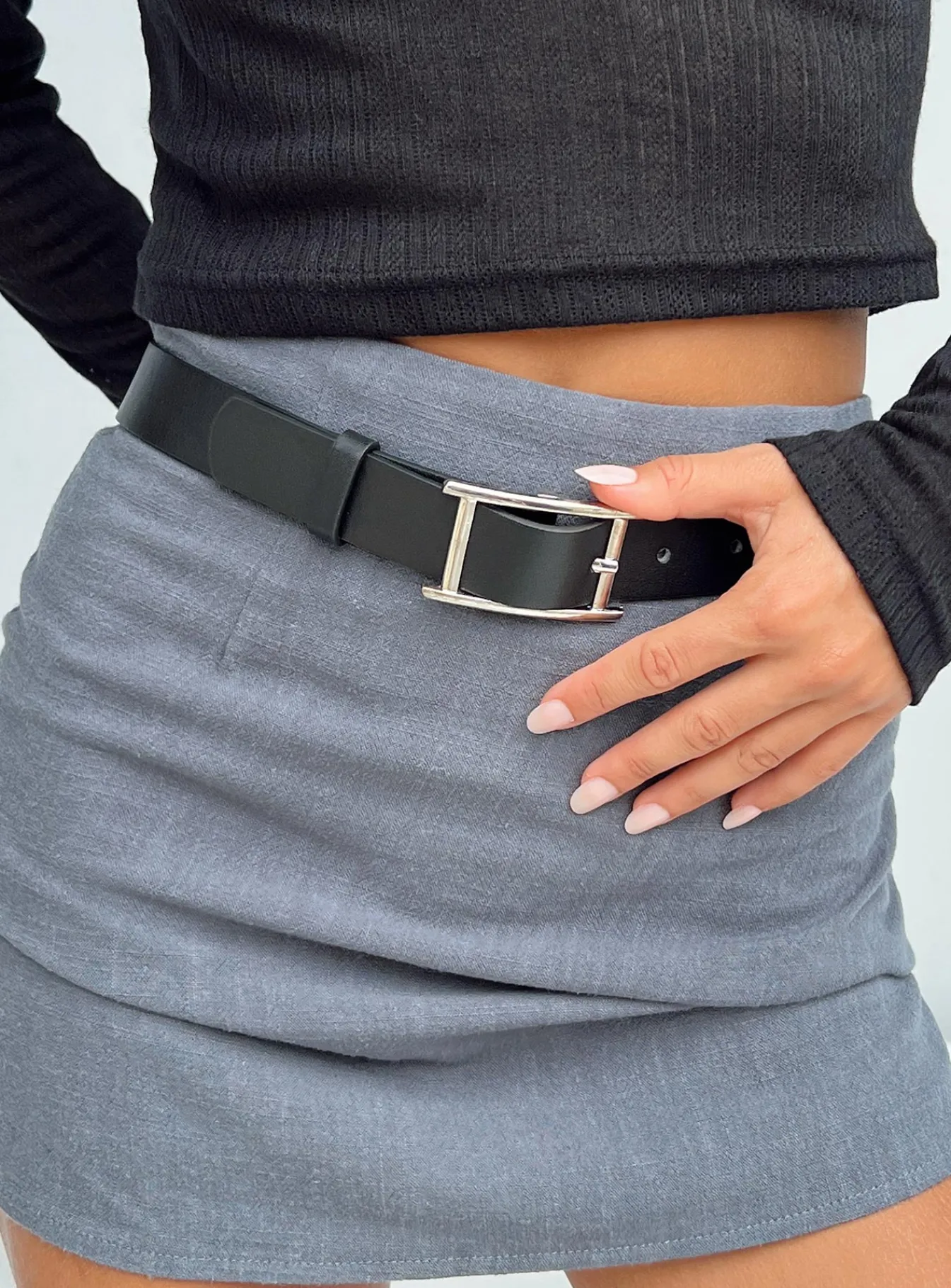 Princess Polly Maluma Belt Black / Silver New