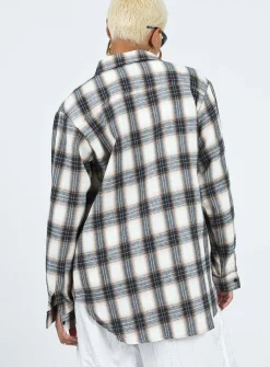 Princess Polly Malvern Shirt Grey Check Cheap