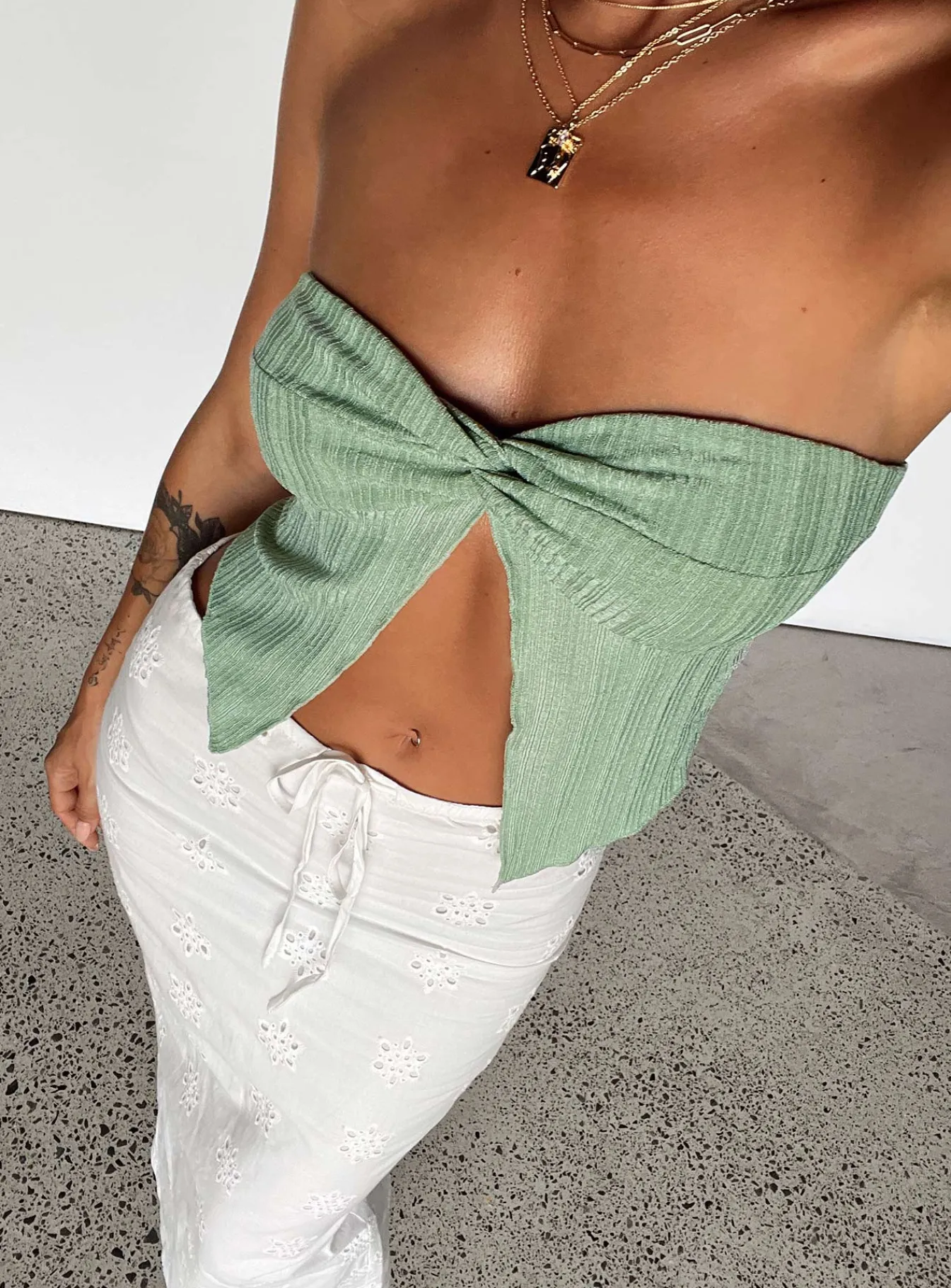 Princess Polly Mani Top Green Online