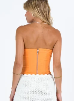 Princess Polly Mantello Corset Top Orange Cheap