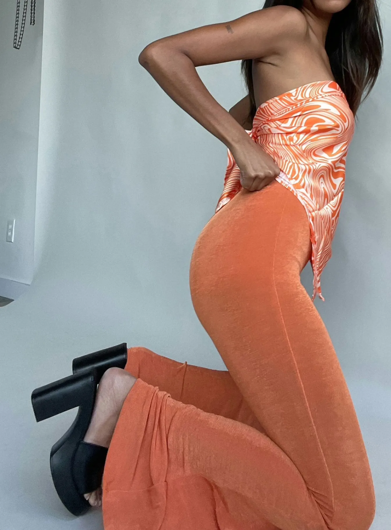 Princess Polly Marble Mood Hair Scarf Orange Discount