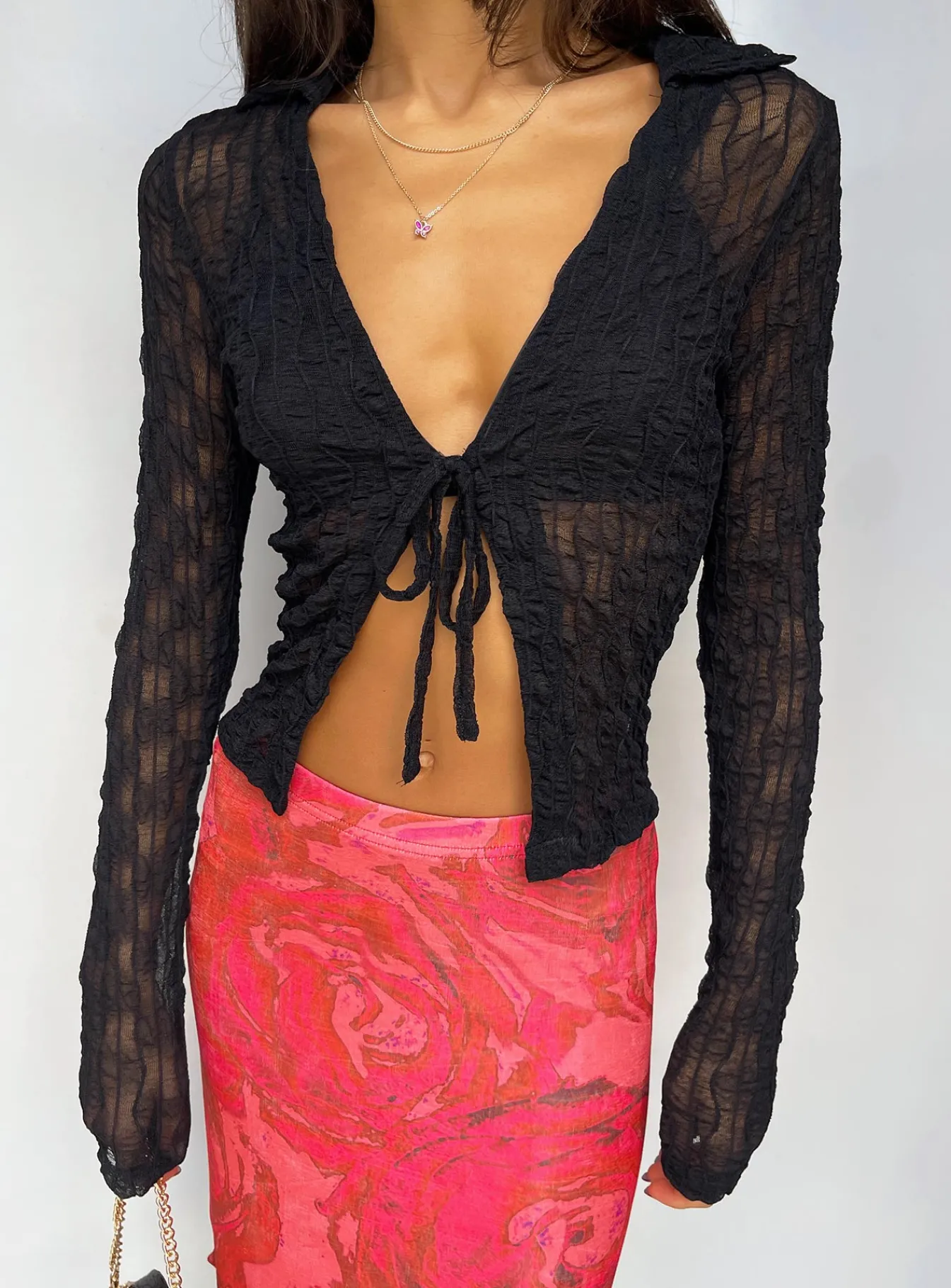 Princess Polly Marcos Long Sleeve Top Black Discount